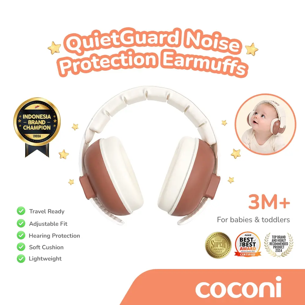 COCONI QuietGuard Baby Noise Protection Earmuffs 3M+ | Pelindung Telinga Bayi Anti Bising | Adjustable & Travel Friendly