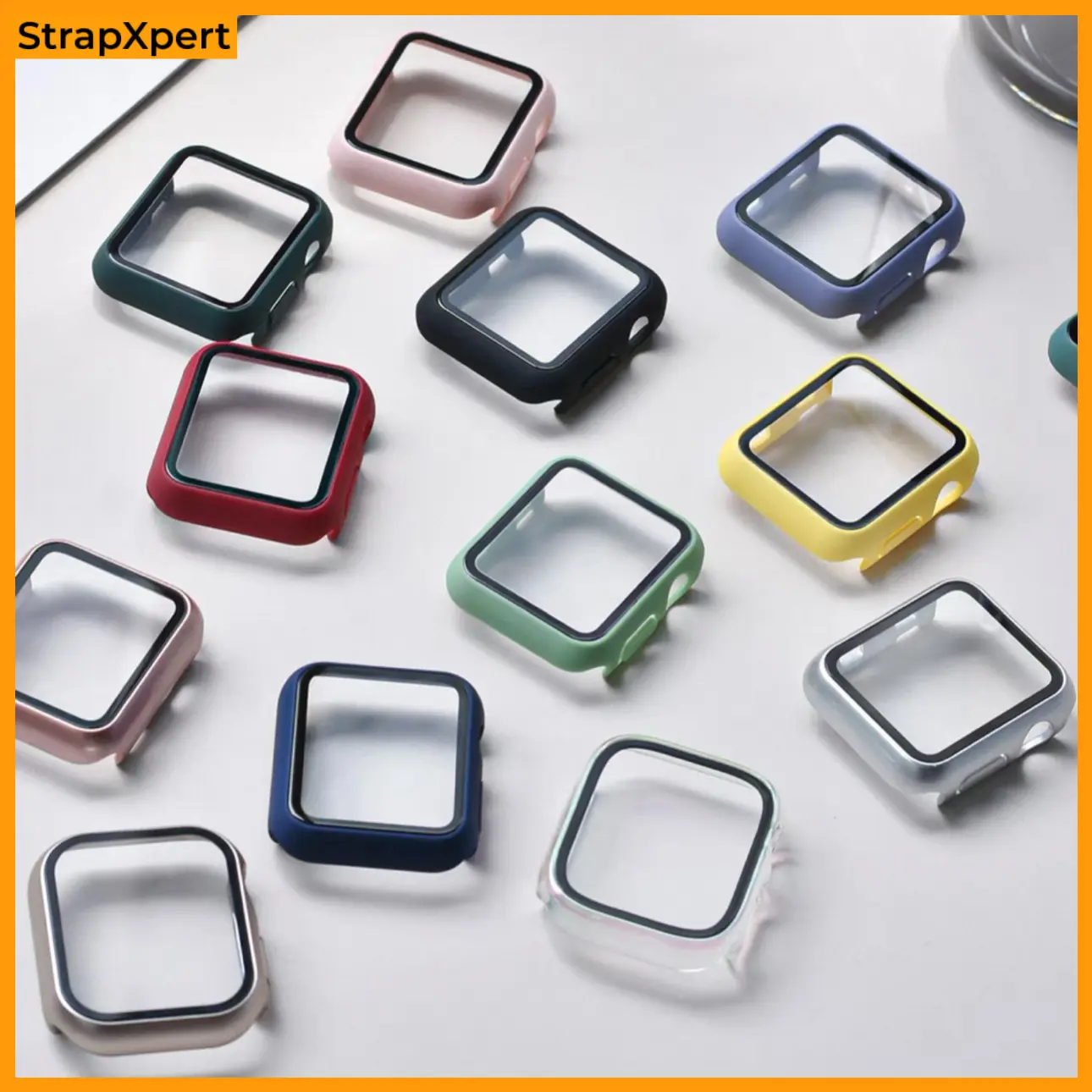 Tempered Glass Pc Case for Apple Watch Ultra 3/2/1 49mm 40mm 41mm 44mm 45mm Case for IWatch Series 9 8 7 6 5 4 SE 3/2/1 Privacy Screen Protector Bumper Cover Accessories for Jam Tangan Smartwatch Protection
