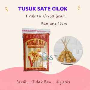 Tusuk Sate Bambu Cilok Panjang 15cm l Tusuk Bakso Sosis 250 Gram