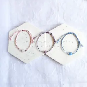 (Rd Bracelet) Gelang Tali Batu Kristal Alam Aesthetic Crystal Stone Bracelet Asli Manik Korea Quartz