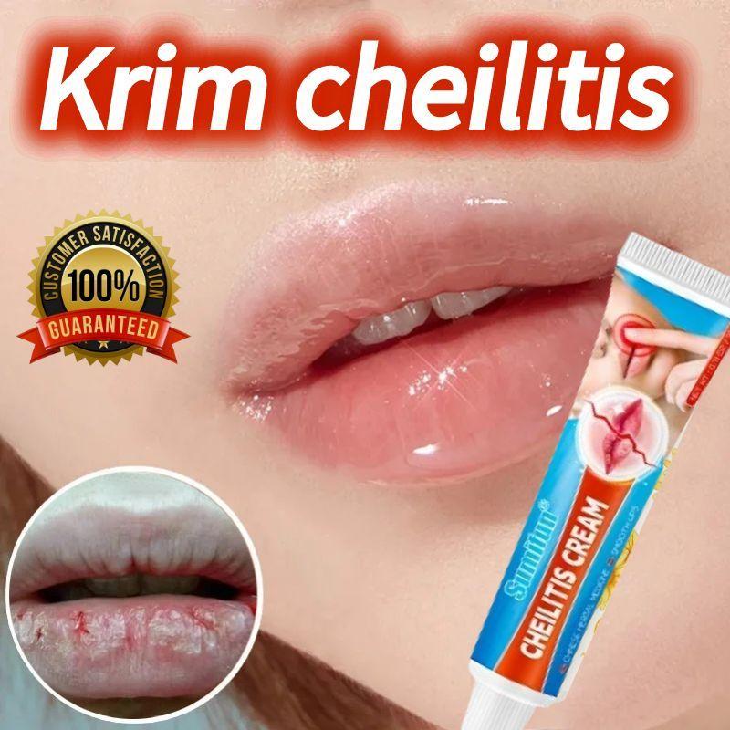 Cheilitis cream bibir Pelembab bibir pecah dan kering Perawatan bibir Menghilangkan Kulit Bibir Mati Krim untuk peradangan pada kulit di bibir - Beli 3 Gratis 2