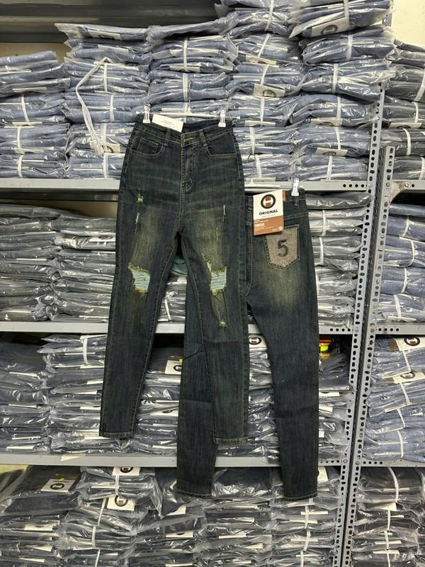  YẾN LINH SHOP  Mã D017  :45-70kg Quần Jeans Nữ Ôm Lưng Cao 1 Nút Màu Rêu Rách Sợi Co Giãn Mềm Mịn Size 26-32 Siêu Hắc Dáng Basic Sang Chảnh 