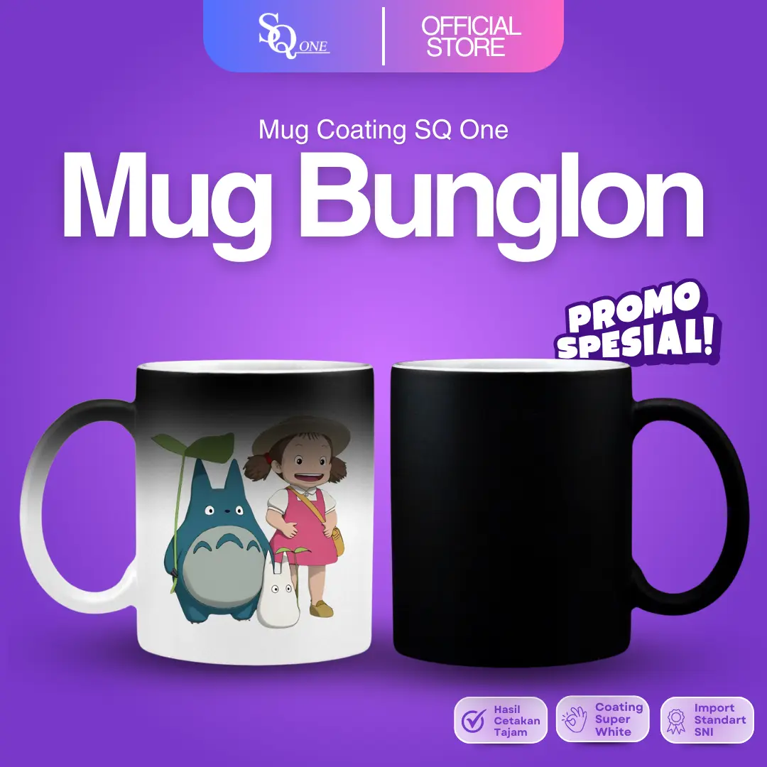 MUG SQONE - MUG BUNGLON BERUBAH WARNA SAAT TERKENA AIR PANAS mug