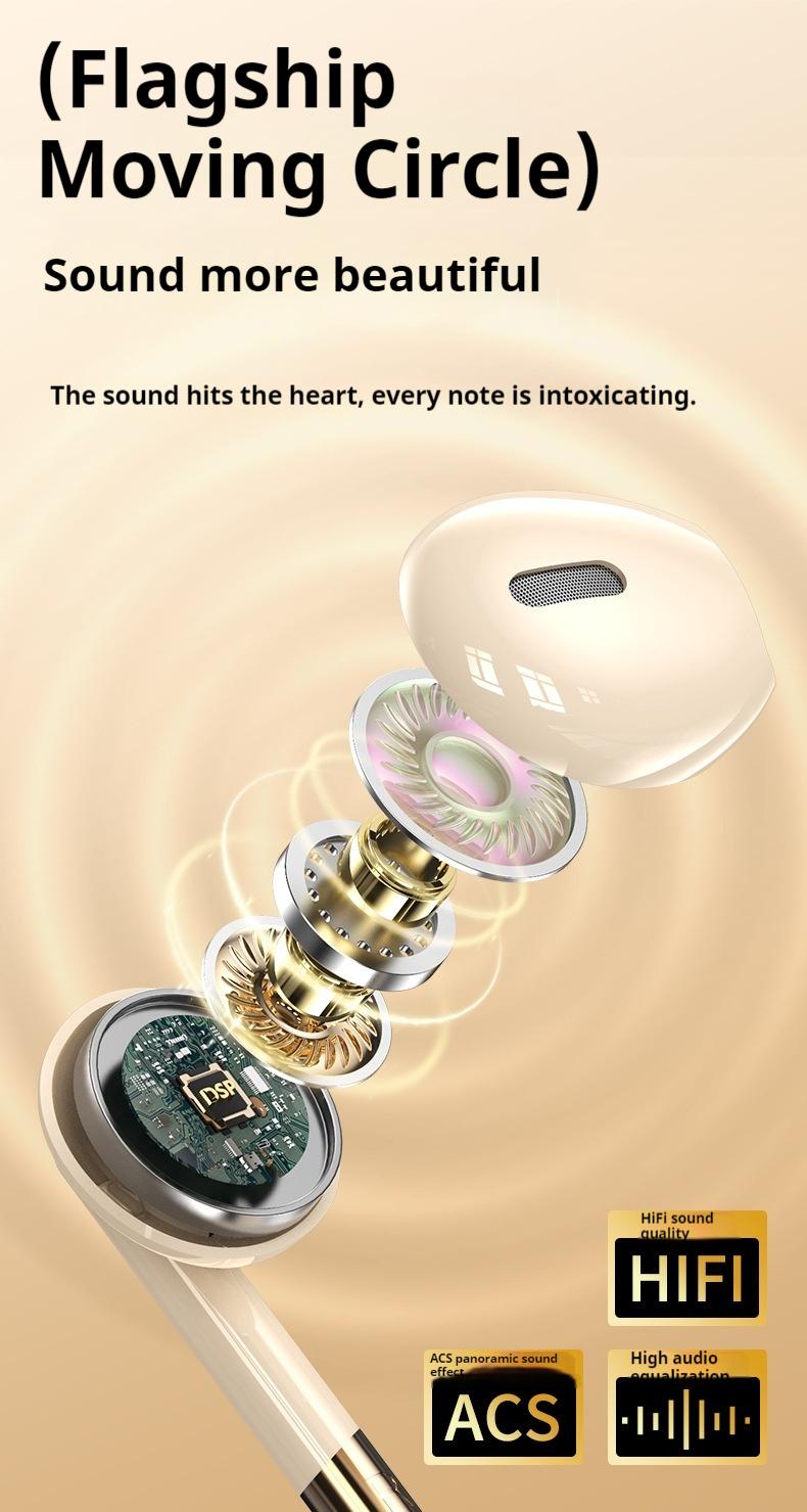 P15 Headset Kabel HIFI Stereo, Earphone Wired Tipe-C & 3.5mm, Earbuds dengan Mikrofon, Headphone Suara Jernih untuk HP