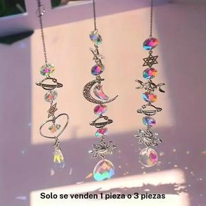 1 pieza / 3 piezas Carillón de viento único con luna y sol de cristal, colgante de prisma de diamante — atrapasueños arcoíris vibrantes para decoración del hogar y jardín #TOP PICKS