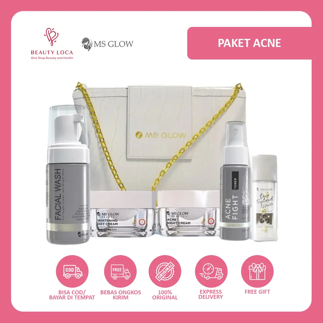 MS GLOW PAKET WAJAH ACNE SERIES