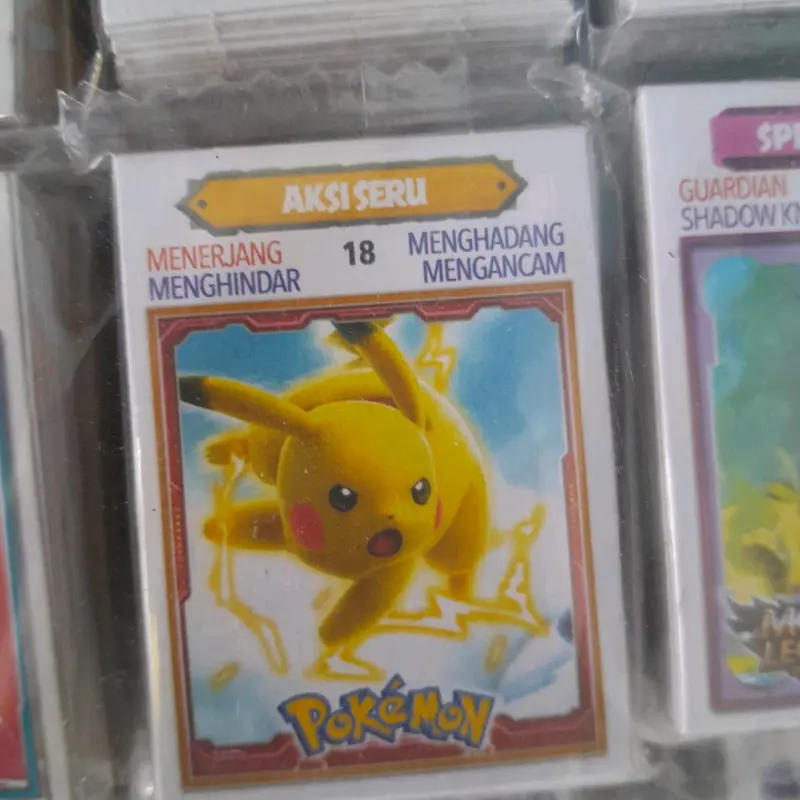 2pack Mainan Kartu Kwartet Renceng Motif Labubu Pokemon Bola 4