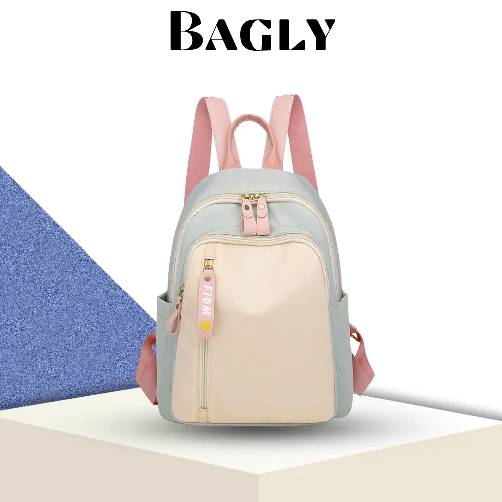 BAGLY Tas Ransel Wanita Koreanable dengan Desain Unik dan Warna Pastel yang Menarik -N11