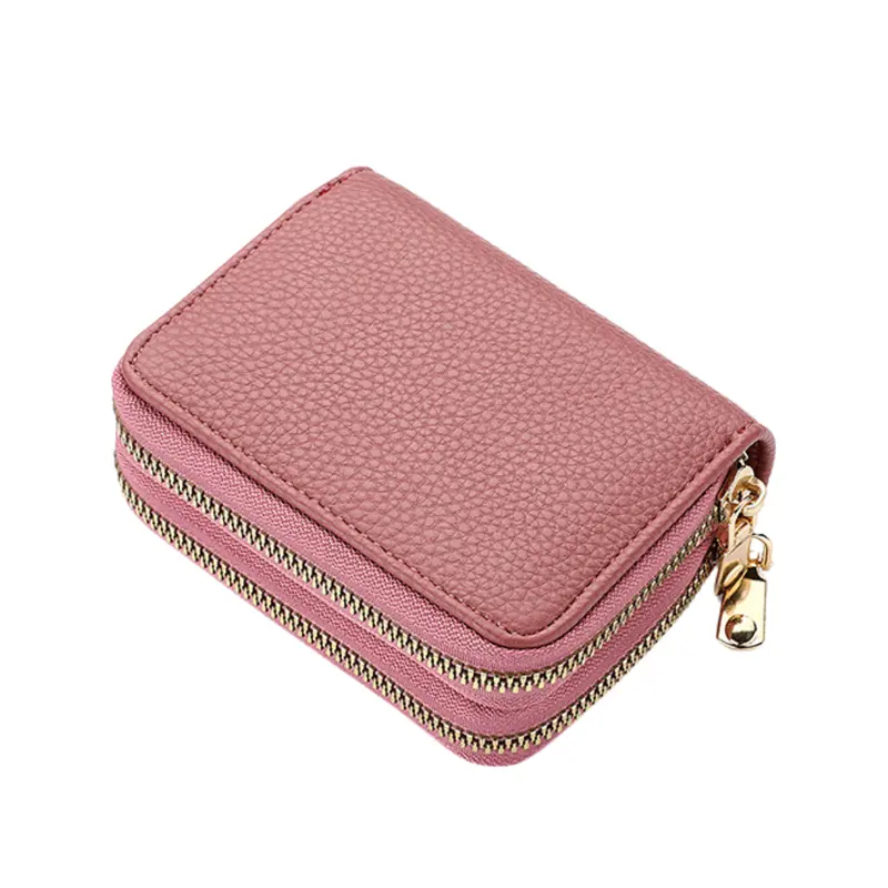 DOMPET LIPAT WANITA 2 RESLETING KULIT WA599B5 KECIL HITAM KARTU UANG KOIN MINI MURAH BATAM PENDEK KEKINIAN KOREA CEWEK LENIA PREMIUM POLOS LUCU 2