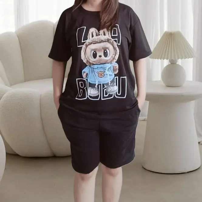 Setelan Pendek Wanita Bahan Babyterry LD 110 - Baju, Celana