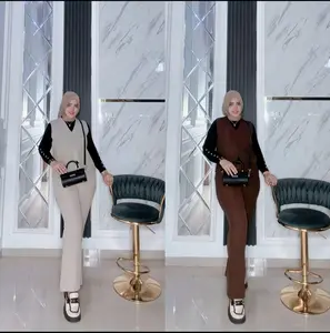 NAIRA SET RIB KNIT PREMIUM - SETELAN CUTBRAY x VEST BAHAN RIB KNIT - ONE SET BASIC SIMPLE - Stelan formal wanita korean style
