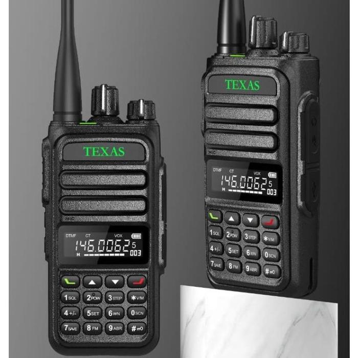 Gambar Texas TX-8 HT VHF 5W Type C Scan Garansi Ori Baru Handy Talky TX8 dari Hanika Communication Kota Administrasi Jakarta Barat Tokopedia