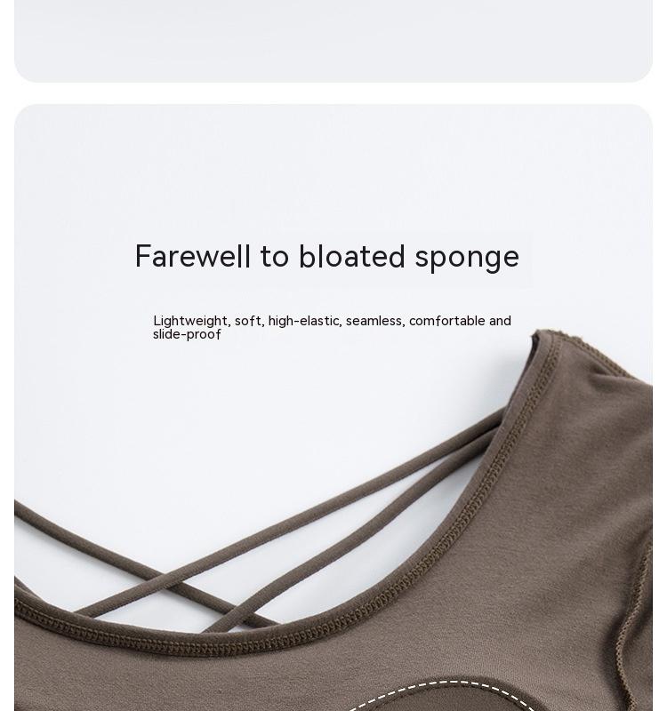 Product Introduction of Selene Bra Padded Top Crew Neck T-shirt Top 11