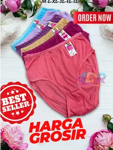 12 Pcs (SATU LUSIN) Celana Dalam Wanita M-L-XL-3L-4L-5L // Celana Dalam Cewek Remaja Dewasa Katun MUMER // CELANA DALAM WANITA TALLEN