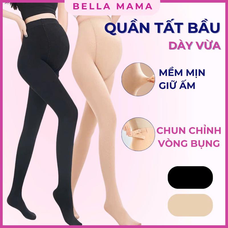  Quần Tất Bầu Dày 120D Siêu Ấm ,Dai Co Dãn Chống Xước- Hàng Loại 1. Quần Tất Cho Mẹ Bầu Mùa Đông Chun Chỉnh Bụng 45-75Kg 
