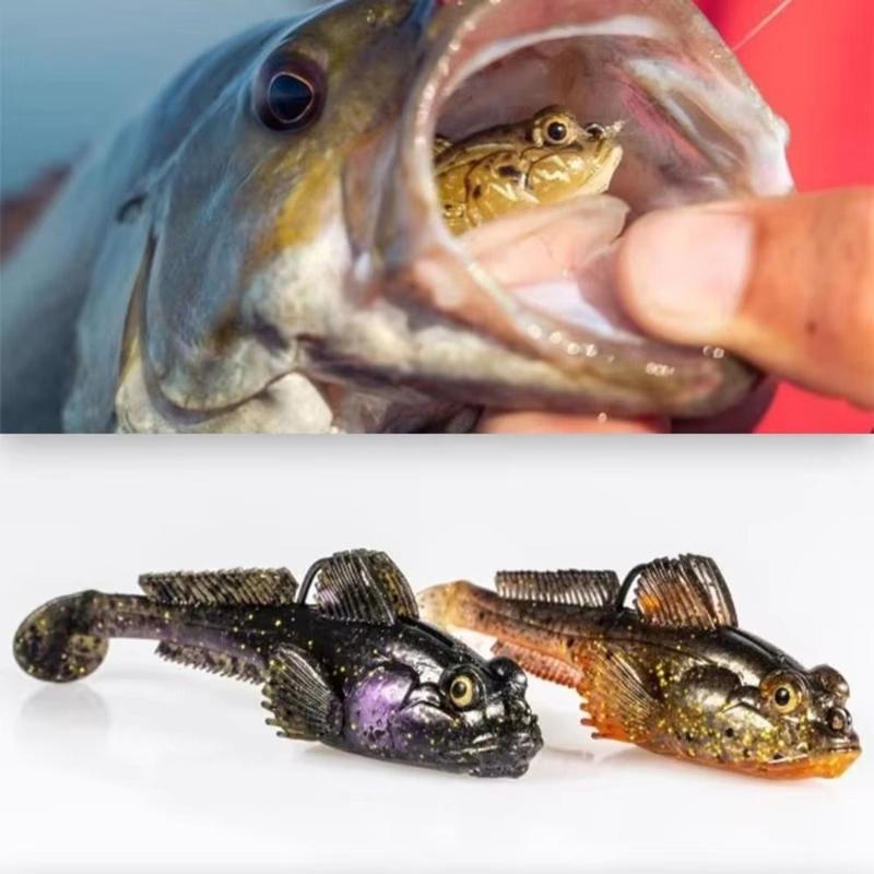 Thực tế Vật liệu TPE Mồi mềm Goby Thiết kế đuôi chữ T 13 gram Mồi câu mềm Hành…