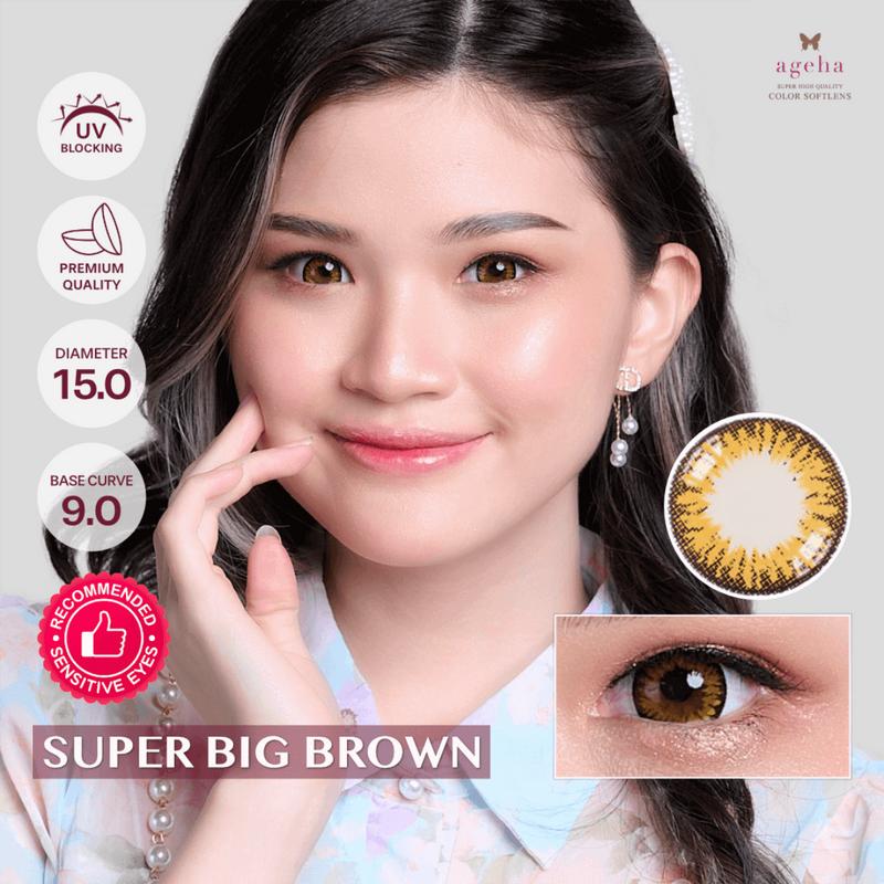 Softlens Ageha Super Big Brown / Softlens Jepang Coklat Lens 0