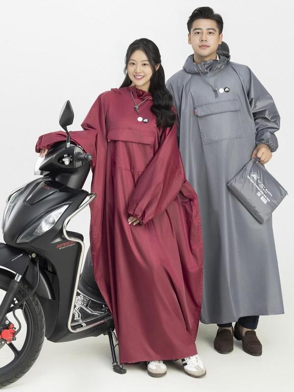Áo mưa bít kín cỡ đại siêu to khổng lồ dành cho người cao to từ 1m60 trở lên cân nặng đến 180 kg có thể đeo balo cặp sách bên trong