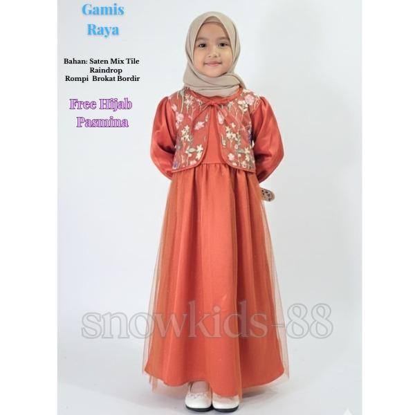 Gamis Anak Perempuan Terbaru Usia 3-10 Tahun ( FREE HIJAB ) Motif Rompi Brokat Bordir Bunga Cantik Full Furing - Panjang Anak Cewek Dress Long Muslim Syari Wanita Baju Lebaran Gamis Anak Perempuan Terbaru Usia 3-10 Tahun ( FREE HIJAB ) Motif Rompi Brokat Bordir Bunga Cantik Full Furing - Panjang Anak Cewek Dress Long Muslim Syari Wanita Baju Lebaran