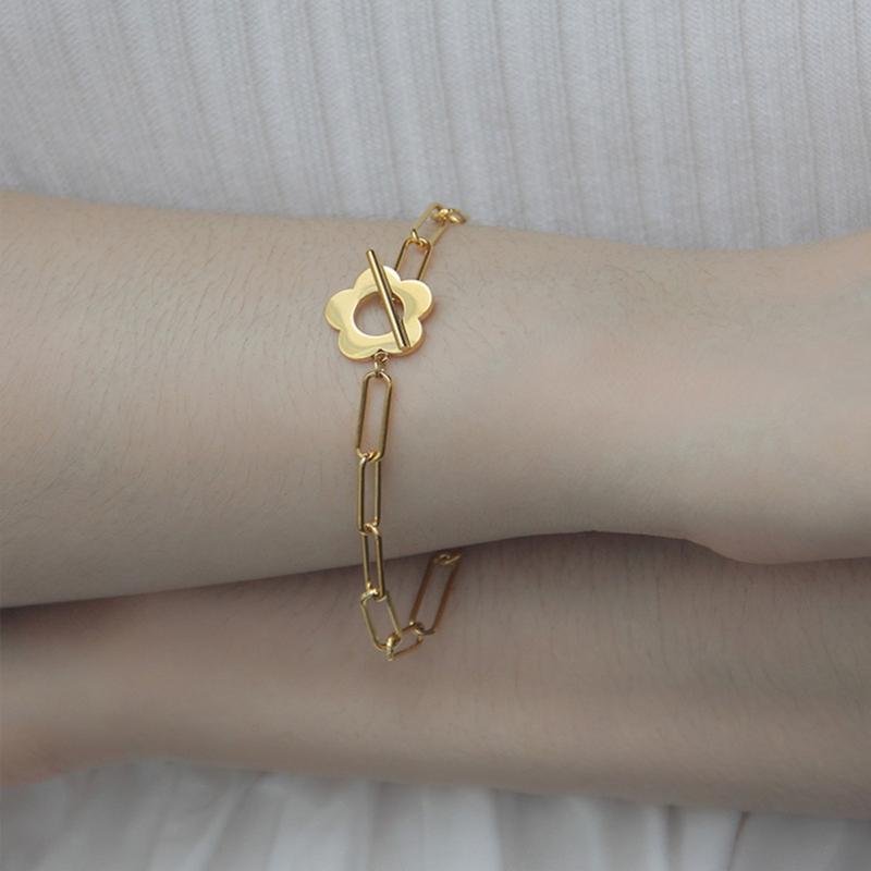 Product Introduction of 【 48 Styles】 Titanium Steel Gold Bracelet ,  Not Fade Bracelet for Women Stainless Bracelet Rose Gold Accessories 41