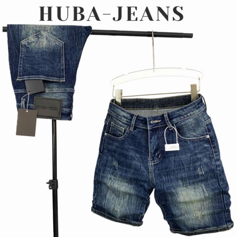 Quần SHORT jeans nam HUBA-JEANS wash THOI TRANG Menswear Pants Có Túi Denim 3