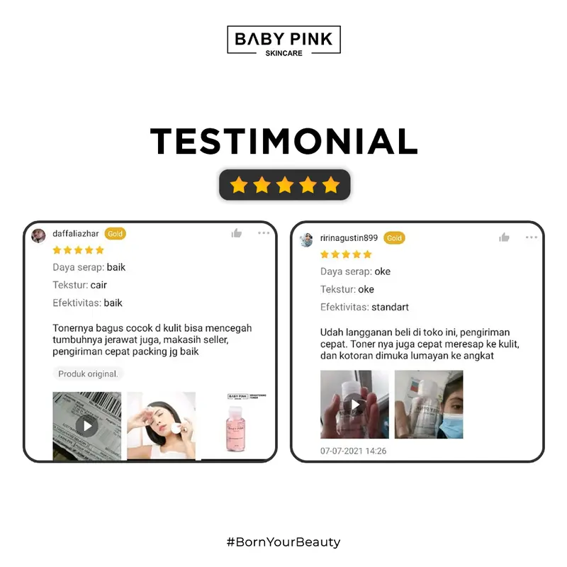 Baby Pink Skincare - Exfoliating Toner Memudarkan Flek Hitam Di Wajah Pemutih Wajah Dan Mengangkat Sel Kulit Mati kotoran Mencerahkan 4