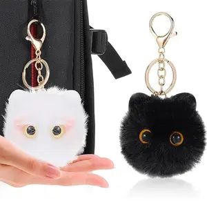 Gantungan Tas Kucing Kartun Blush Mewah – Liontin Mini Berbulu, Desain Unik dengan Hati (Gadis Muda), Hadiah Grosir untuk Wisuda/Kelas, Cocok untuk Pasangan & Dekorasi Tas【KOSMEBLAB】