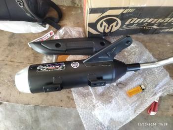 Product Review of Knalpot Original Omman Model Nmufler Emblem Suara Ngbas Adem Cocok Buat Beat Vario Mio Pcx Nmax Racing Motorcycle Tameng Foto from N**a 3