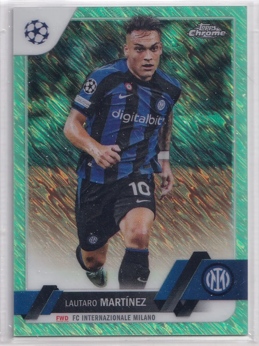 2022-23 Topps UEFA Club Competitions Aqua Icy Foil #97 Lautaro Martínez #/399