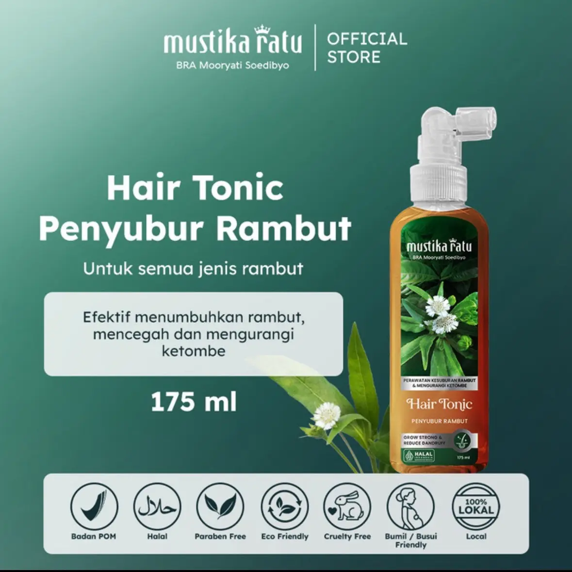 Mustika Ratu Hair Tonic Penyubur Rambut 175ml