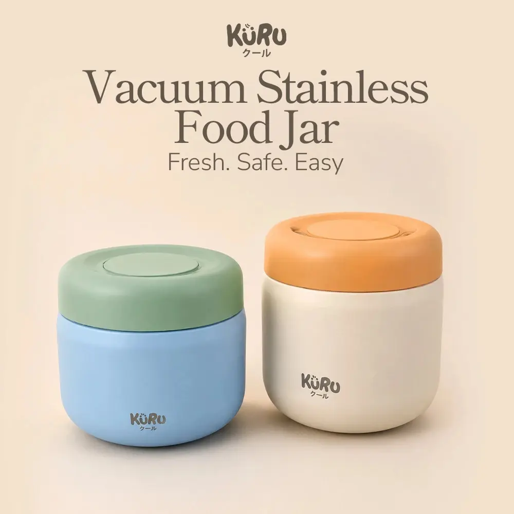 KURU Baby Thermal Stainless Food Jar 270ml 350ml | Wadah MPASI Termos Makanan Bayi | Thermos Food Container