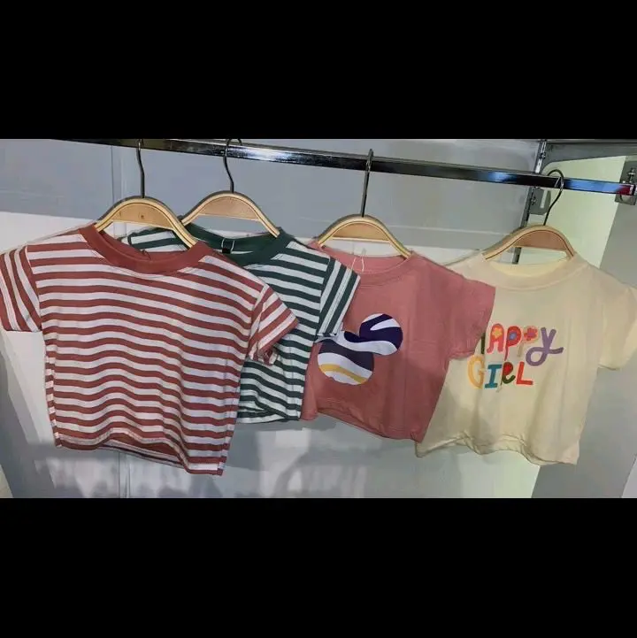 mc439 kaos crop top untuk anak usia 1-6tahun
