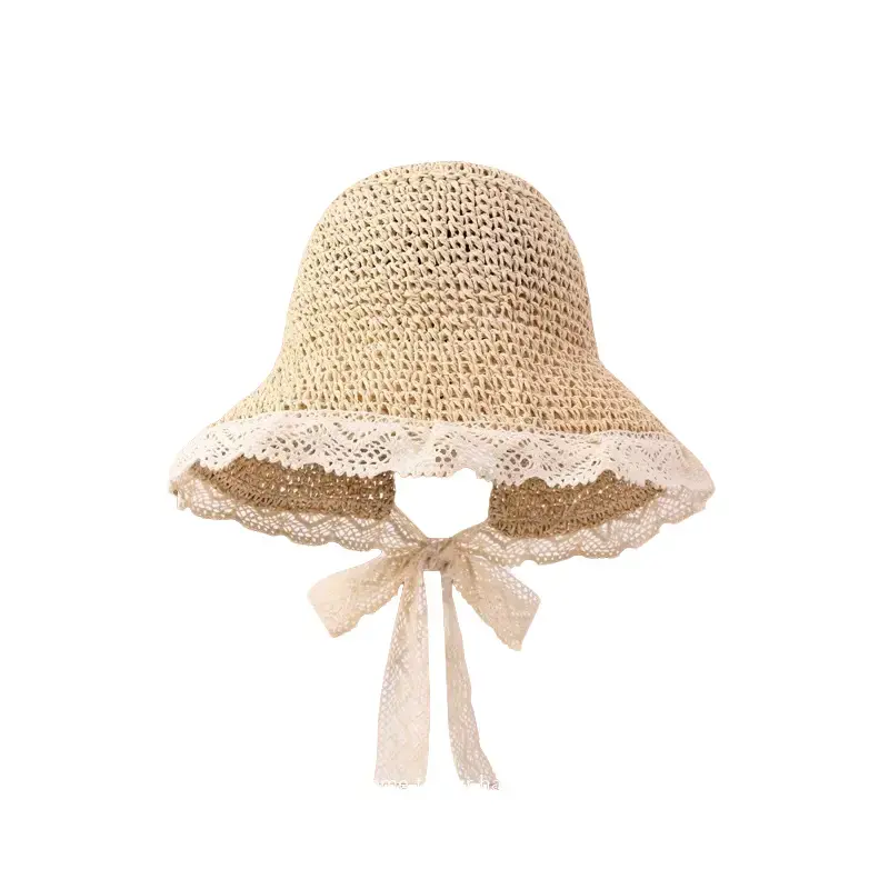 Woven Straw Hat for Women, Summer Beach Sun Protection Hat  display picture 1