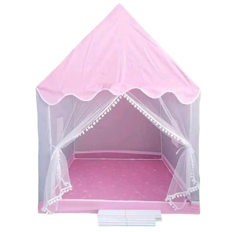 Lều ngôi nhà cho bé trai bé gái  + kèm đèn nháy nhiều màu bằng pin ( Khung nhựa và vải lều)