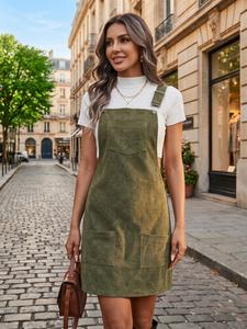 Vestido mono de color sólido para mujer sin camiseta interior, vestido mono casual sin mangas para uso diario, ropa de damas para todas las estaciones