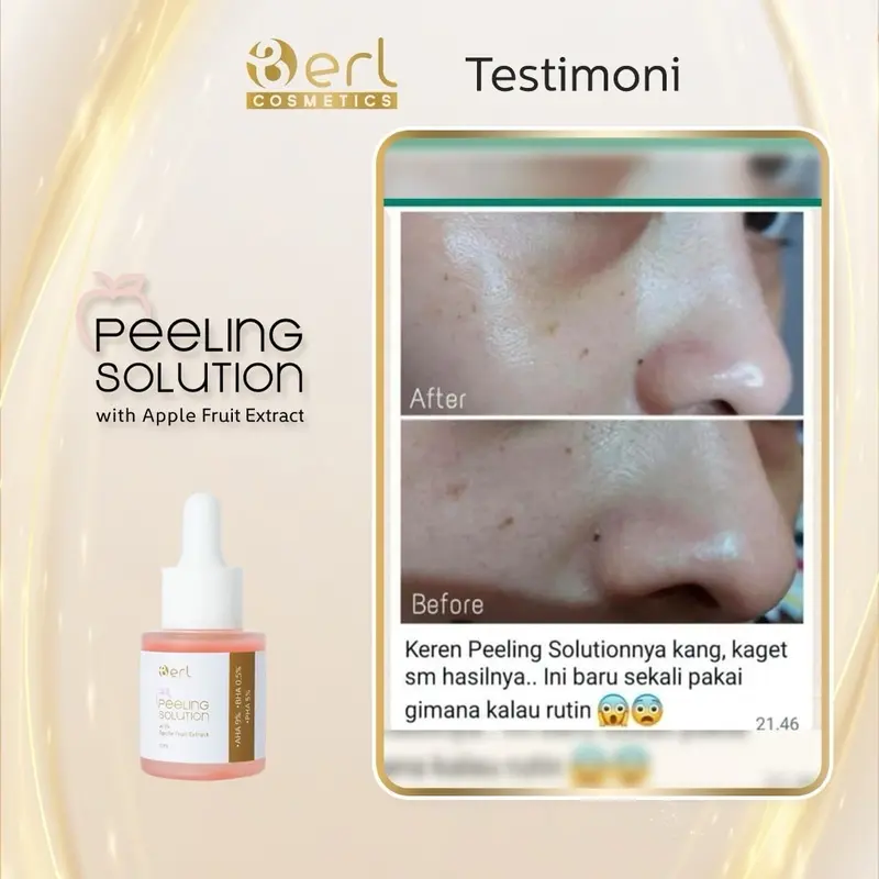 B Erl Peeling Solution with Apple Fruit Extract Exfoliasi Kusam Exfoliating Wajah Mencerahkan Kotoran Komedo 4