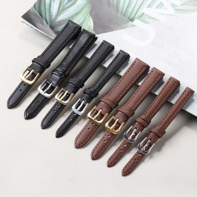 Dây đeo đồng hồ da PU 8 mm, 24 mm; các kích thước 8 mm, 10 mm, 12 mm, 14 mm, 16 mm, 18 mm; dây đeo da phổ dụng 20 mm, 22 mm; vòng tay cho nam và nữ; phụ kiện đồng hồ với khóa kim vàng/bạc. Thông