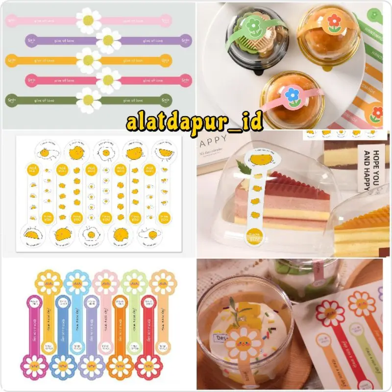 100 pc stiker thank you stiker terima kasih stiker segel box stiker label dus kotak Paper Stationery