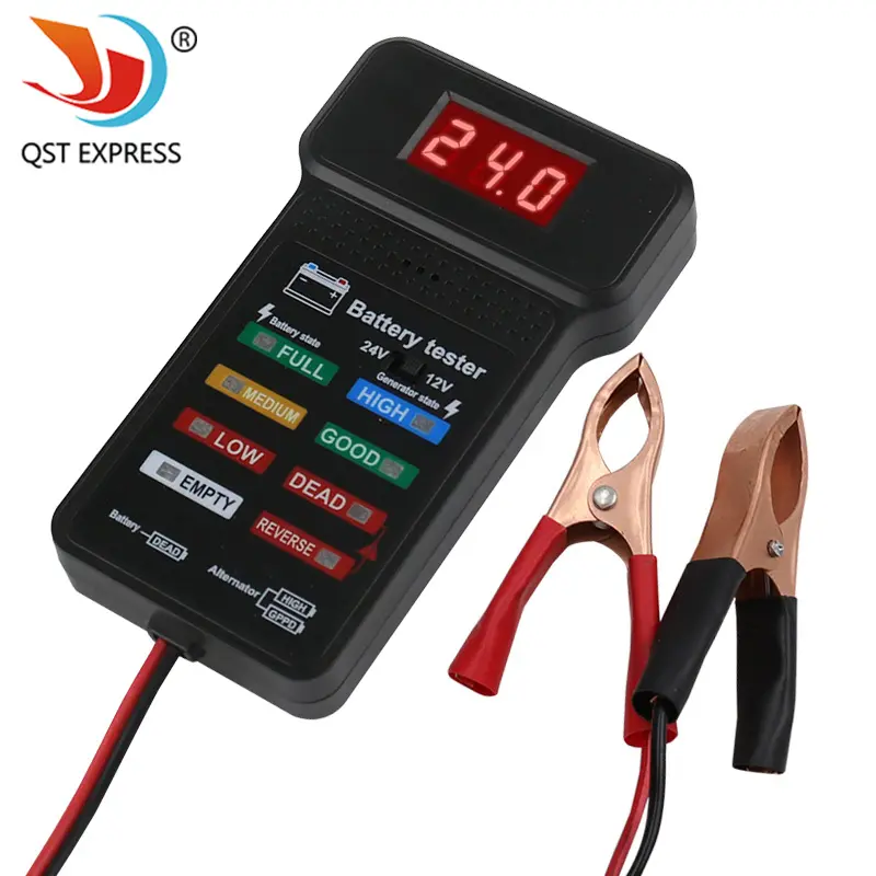 Battery startup test, battery capacity tester 12V/24V battery tester Automotive battery detector