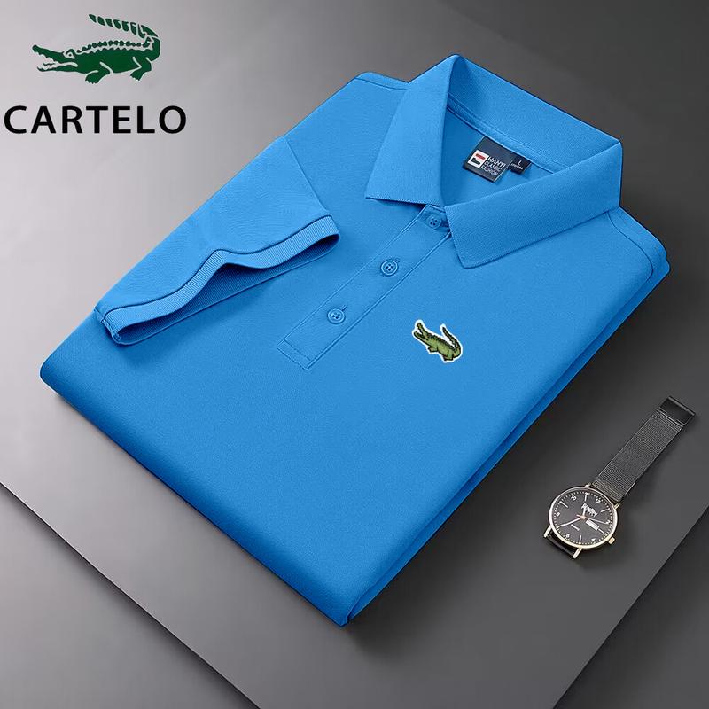 Áo Polo Golf Mùa Hè, Dành Cho Nam Giới, Chất Lượng Cao, Thêu CARTELO, Polo Công Sở Thường Ngày Thoải Mái Và Thoáng Khí, Áo ngắn Tay Áo, Hàng Mới Về Năm 2025 0