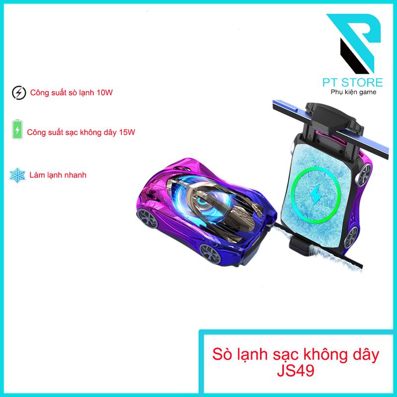 Quạt tản nhiệt sò lạnh JS49 - Tích hợp sạc không dây 15W - Công suất sò 10W - Làm mát tốt cho điện thoại