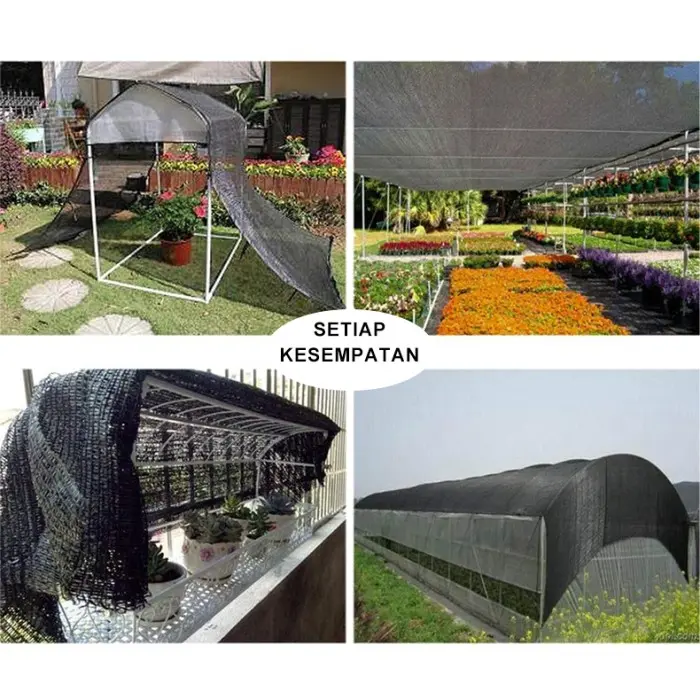 Paranet 99% Anti-UV Jaring Lebar 2/3/4/5/6 Meter Shading Net Nylon Anti Panas Tahan Lama Berventilasi Enkripsi 12 - Pin Jaring Paranet Dapat Dilindungi Dari Sinar Matahari Tali Tarik Dan Klem Pengikat Diberikan Secara Gratis 6