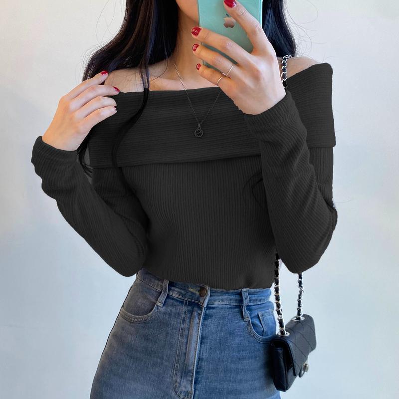 Blus Wanita Longsleeve Sabrina Off Shoulder Terbaru 2