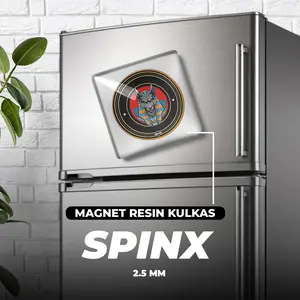 Magnet Resin Hiasan Kulkas - SPHINX - Diameter 2.5 Milimeter - Dapat 2 Pcs