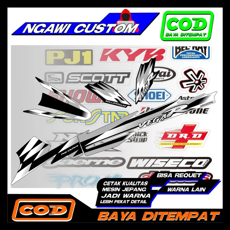 striping Yamaha Vega lama terbaru custom 2