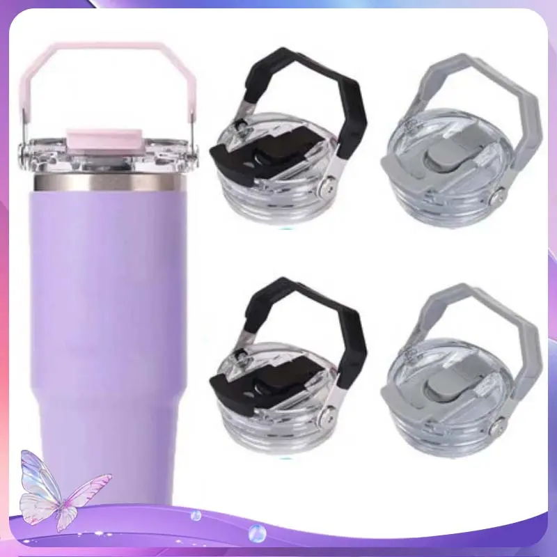 30oz Iceflow Replacement Top Handle Lid Tutup Tumbler Sedotan Asesoris Stanley untuk Cangkir Stanley Transparan Bukti Tumpahan