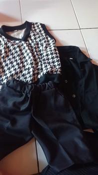 Product Review of Setelan celana pendek baju anak vest houndstooth bw 3 bulan - 10 tahun from D**👶 0