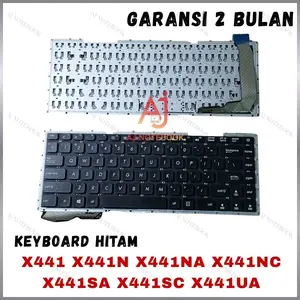 Keyboard Compatible Series X441M X441MA X441UV X441B X441BA X441UB - HITAM Baru & Bergaransi -AJNB