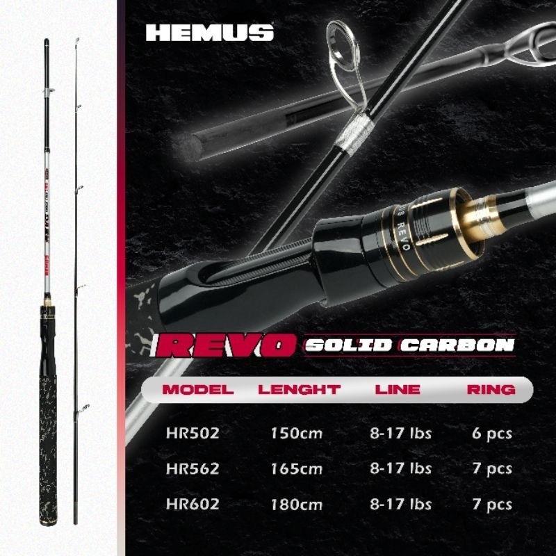 Joran HEMUS REVO 8-17 Lb Pancing Solid Carbon Rod Fishing Galatama