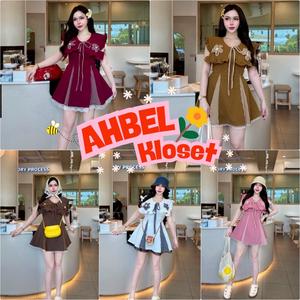 SET-119  ชุดเซทมินิเดส+กางเกง ปักดอกไม้ ผ้าวูฟเวฟ ผ้านิ่มใส่สบาย